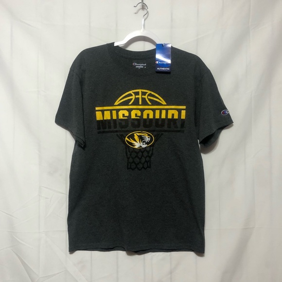 NWT Champion Missouri Tigers T-Shirt Mens M Short Sleeve Gray Graphic Tee Mizzou - Picture 4 of 8